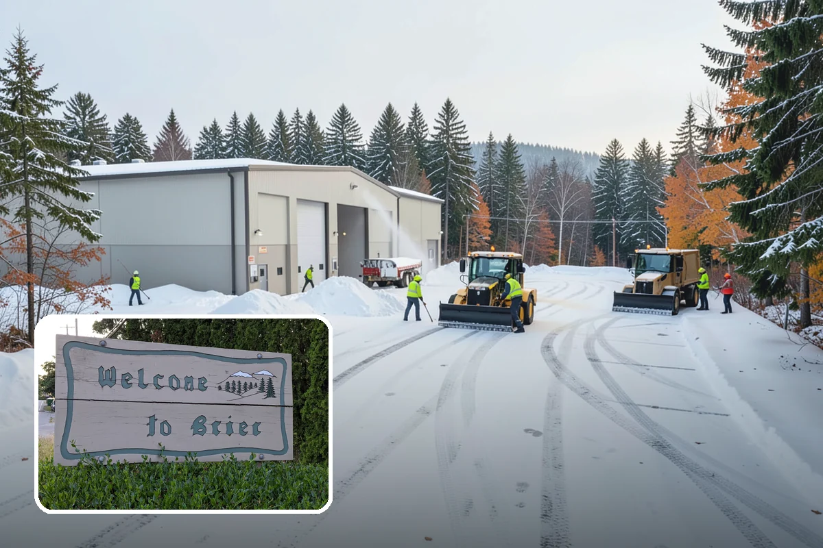 Industrial Facility Parking Lot Snow Removal in Brier, Snohomish County, WA - Large lots and truck approaches stay open to protect production