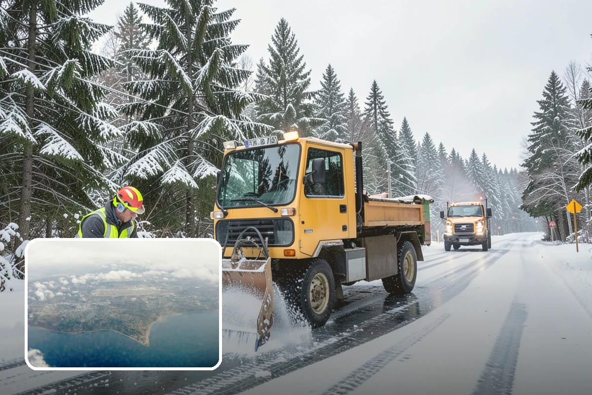 Industrial Facility Parking Lot Snow Removal in Burien, King County, WA - Large lots and truck approaches stay open to protect production