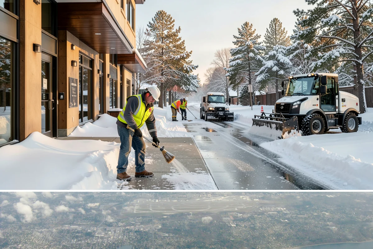 Industrial Facility Parking Lot Snow Removal in Burien, King County, WA - Industrial lots in the Puget Sound region need the most winter clearing from December through February, when cold snaps threaten...
