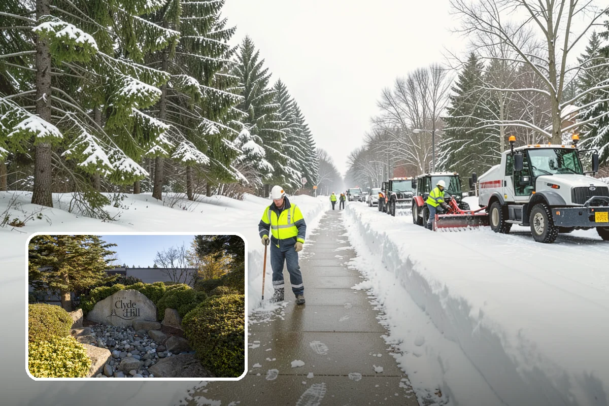 Industrial Facility Parking Lot Snow Removal in Clyde Hill, King County, WA - Large lots and truck approaches stay open to protect production
