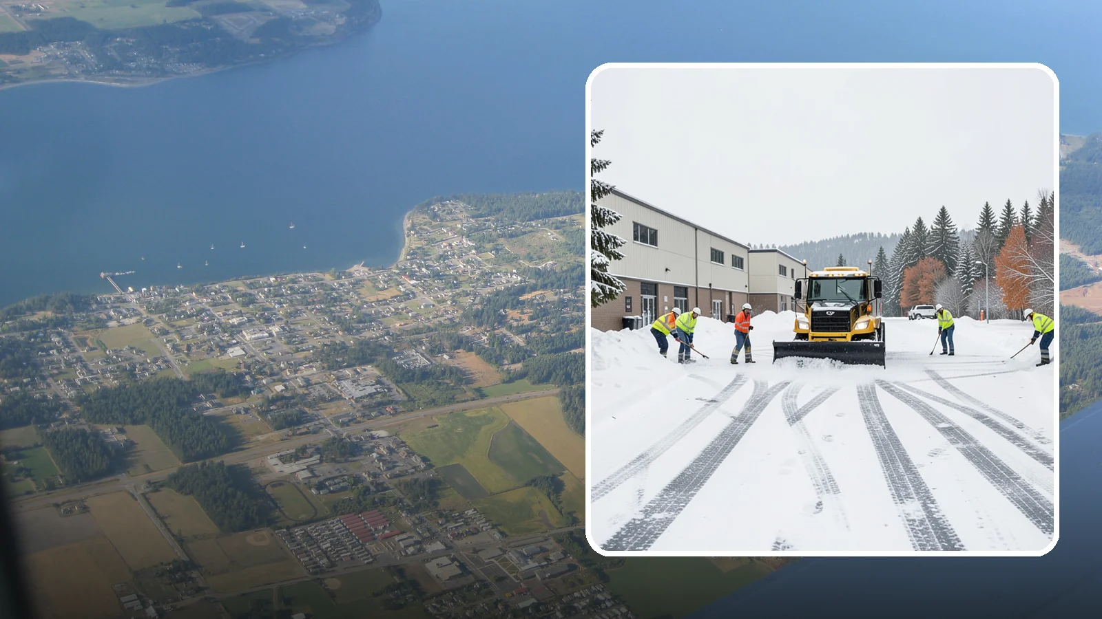 Industrial Facility Parking Lot Snow Removal in Coupeville, Island County, WA - We clear large industrial lots and truck approaches so Western Washington operations keep running through winter weather.