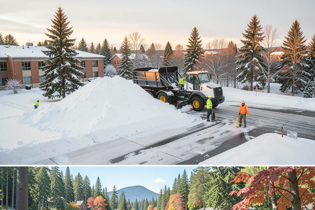 Industrial Facility Parking Lot Snow Removal in Covington, King County, WA - Industrial lots in the Puget Sound region need the most winter clearing from December through February, when cold snaps threaten...