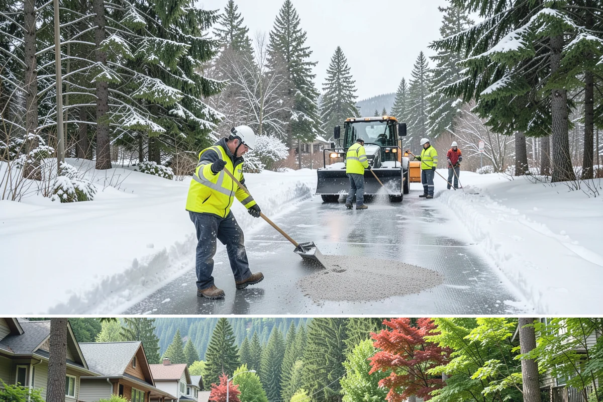 Industrial Facility Parking Lot Snow Removal in Darrington, Snohomish County, WA - Industrial lots in the Puget Sound region need the most winter clearing from December through February, when cold snaps threaten...