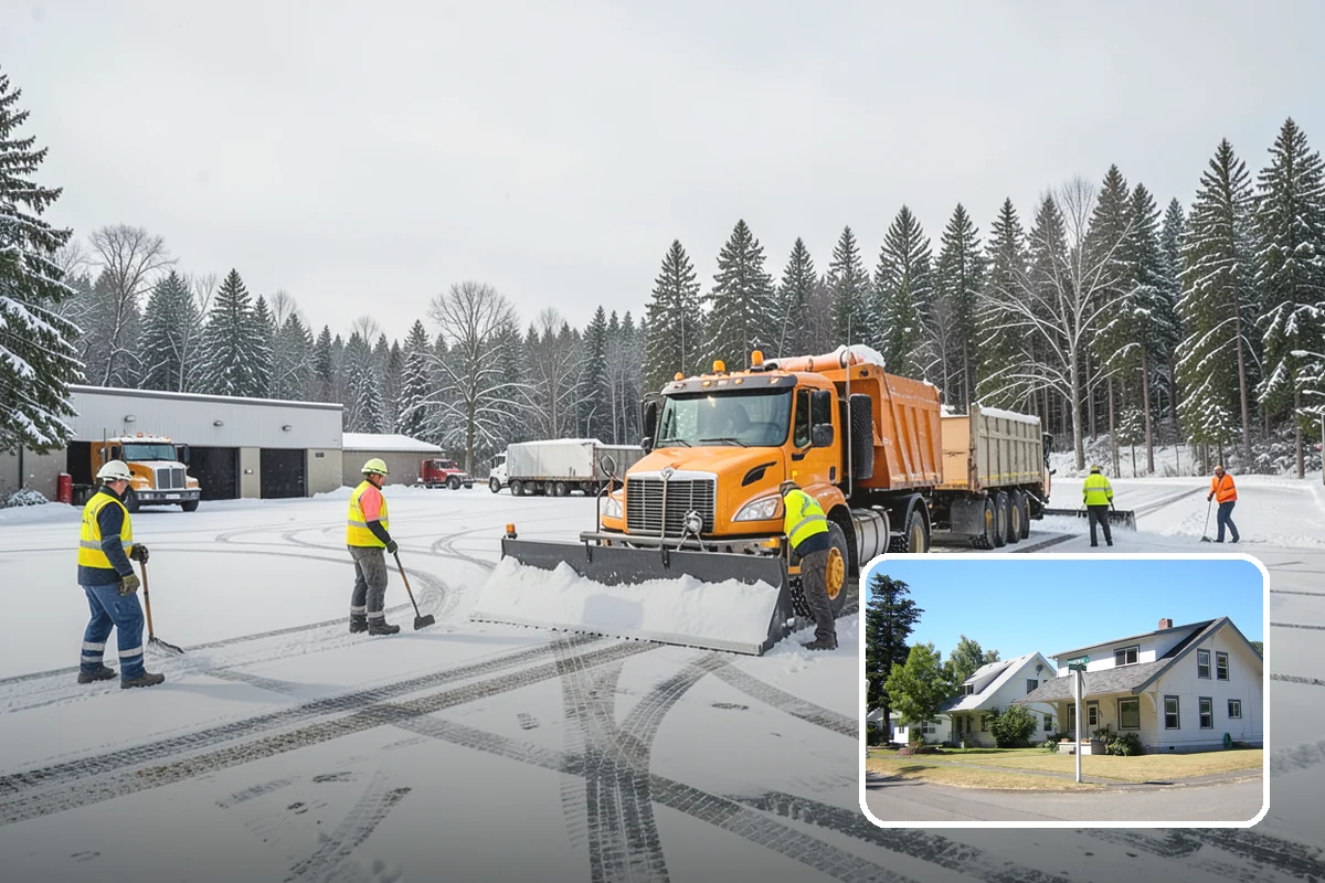 Industrial Facility Parking Lot Snow Removal in DuPont, Pierce County, WA - Large lots and truck approaches stay open to protect production