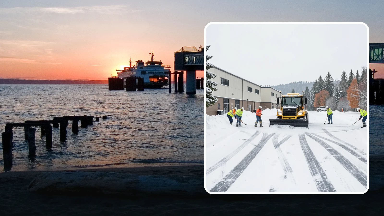 Industrial Facility Parking Lot Snow Removal in Edmonds, Snohomish County, WA - We clear large industrial lots and truck approaches so Western Washington operations keep running through winter weather.