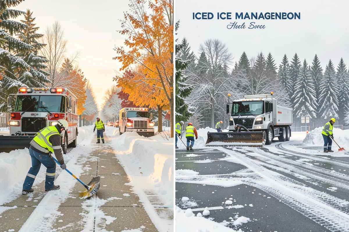 Industrial Facility Parking Lot Snow Removal in Edmonds, Snohomish County, WA - Survey yard parking, gate approaches, and truck turning areas
