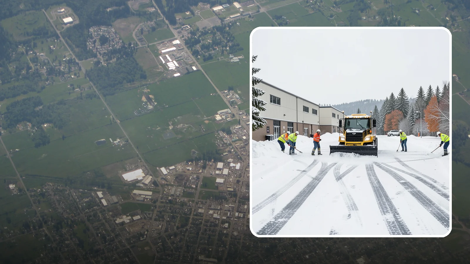 Industrial Facility Parking Lot Snow Removal in Enumclaw, King County, WA - We clear large industrial lots and truck approaches so Western Washington operations keep running through winter weather.