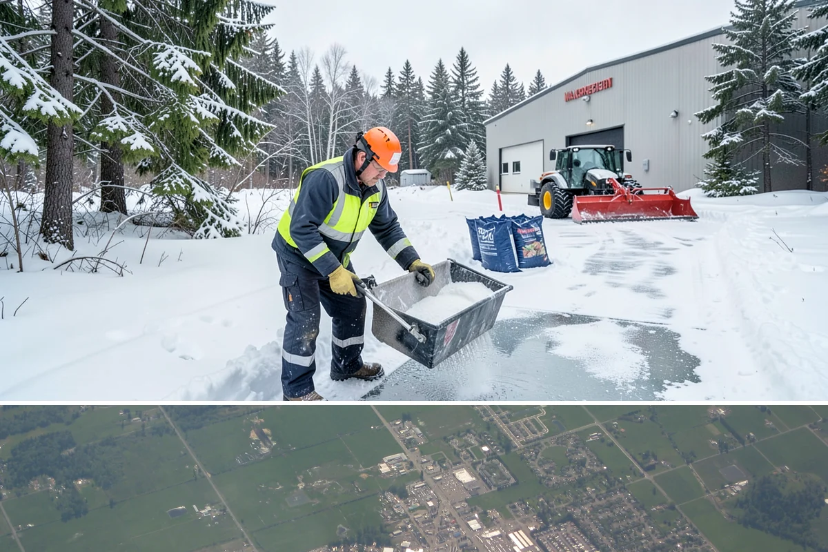 Industrial Facility Parking Lot Snow Removal in Enumclaw, King County, WA - Industrial lots in the Puget Sound region need the most winter clearing from December through February, when cold snaps threaten...