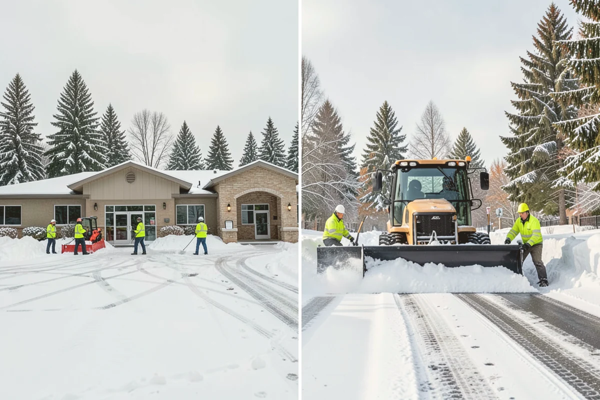 Industrial Facility Parking Lot Snow Removal in Fife, Pierce County, WA - Survey yard parking, gate approaches, and truck turning areas