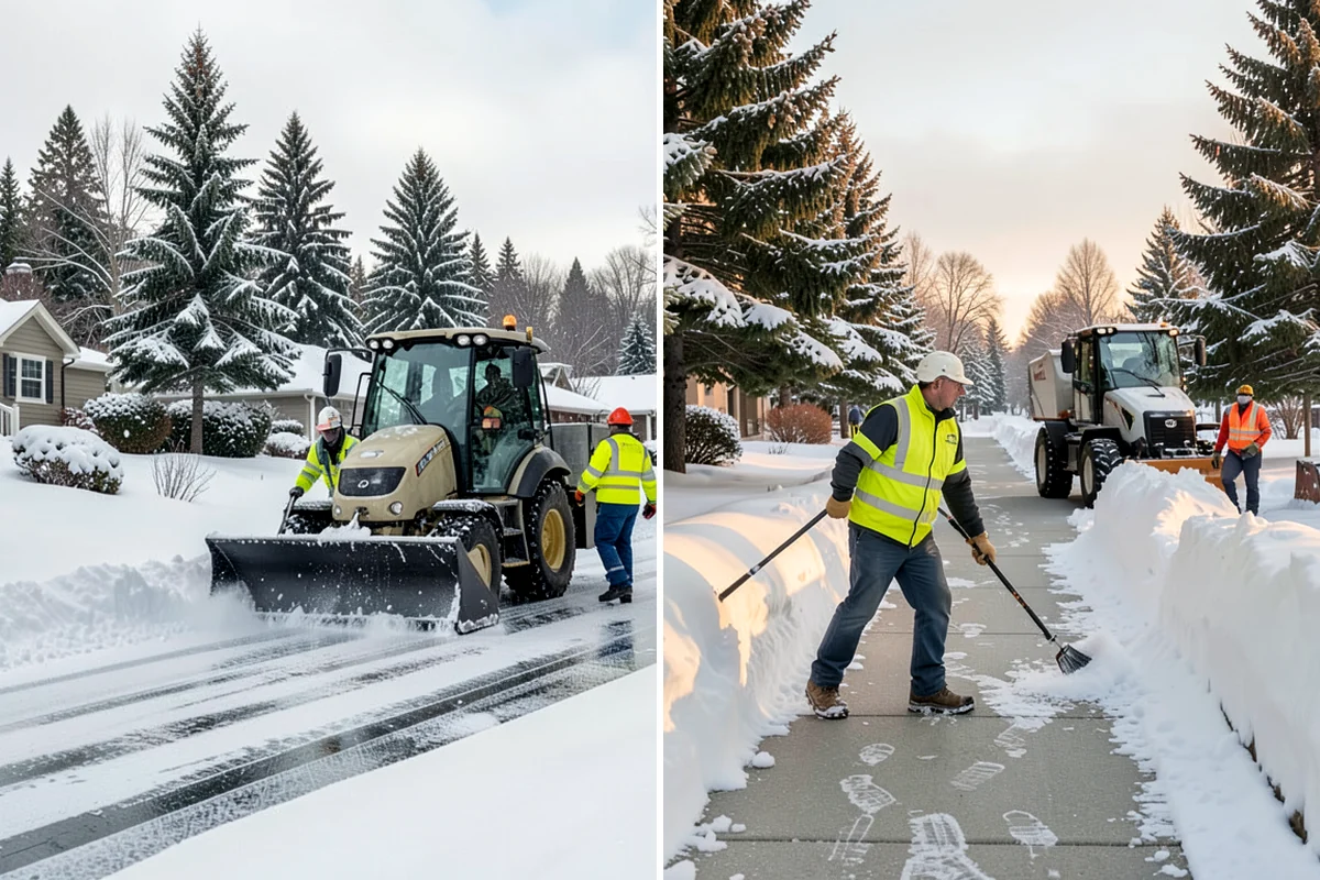 Industrial Facility Parking Lot Snow Removal in Gig Harbor, Pierce County, WA - Survey yard parking, gate approaches, and truck turning areas