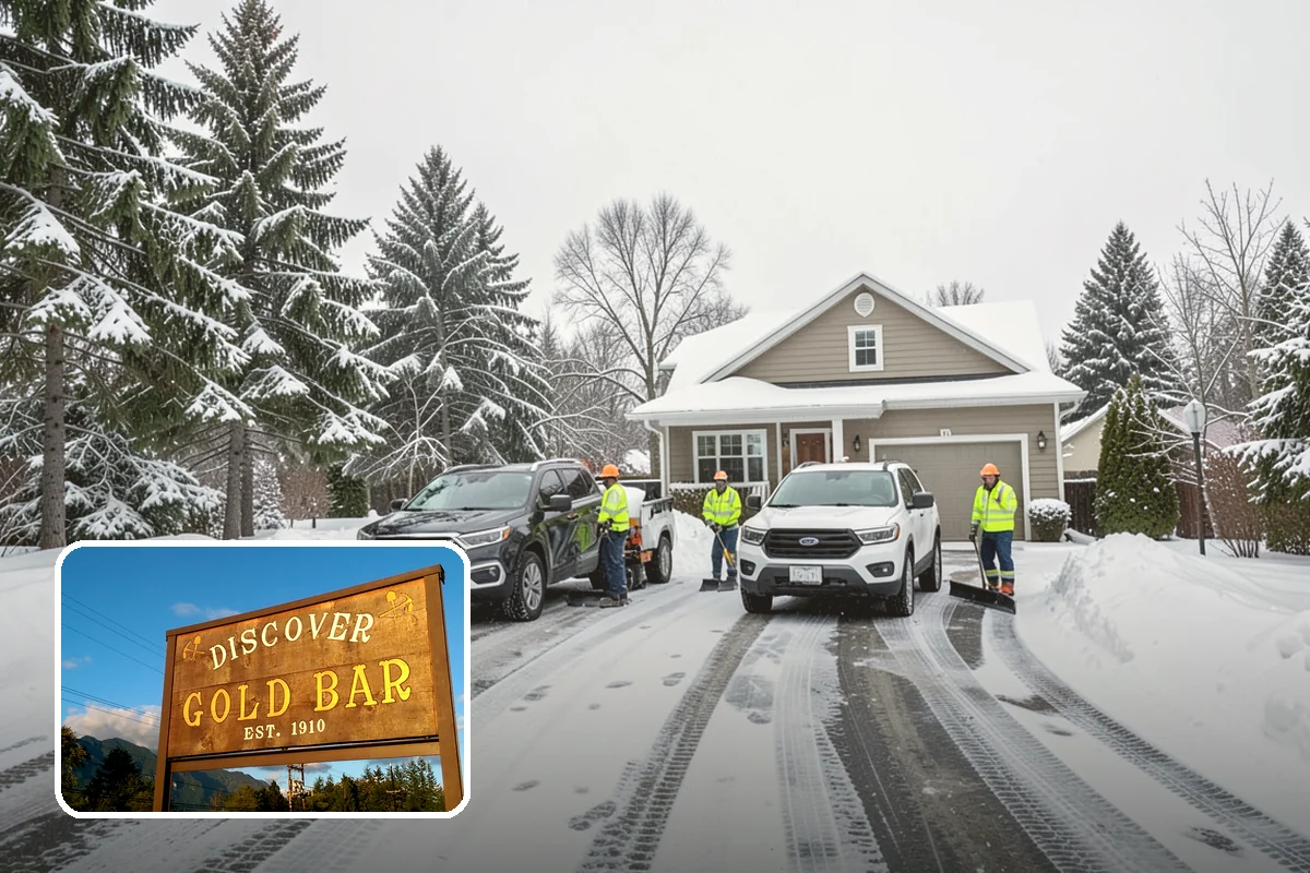 Industrial Facility Parking Lot Snow Removal in Gold Bar, Snohomish County, WA - Large lots and truck approaches stay open to protect production