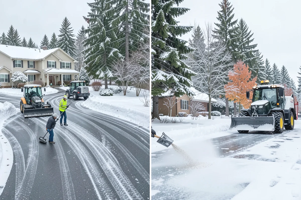 Industrial Facility Parking Lot Snow Removal in Granite Falls, Snohomish County, WA - Survey yard parking, gate approaches, and truck turning areas