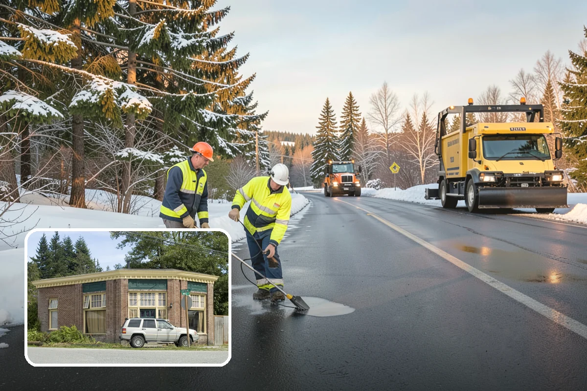 Industrial Facility Parking Lot Snow Removal in Hamilton, Skagit County, WA - Large lots and truck approaches stay open to protect production