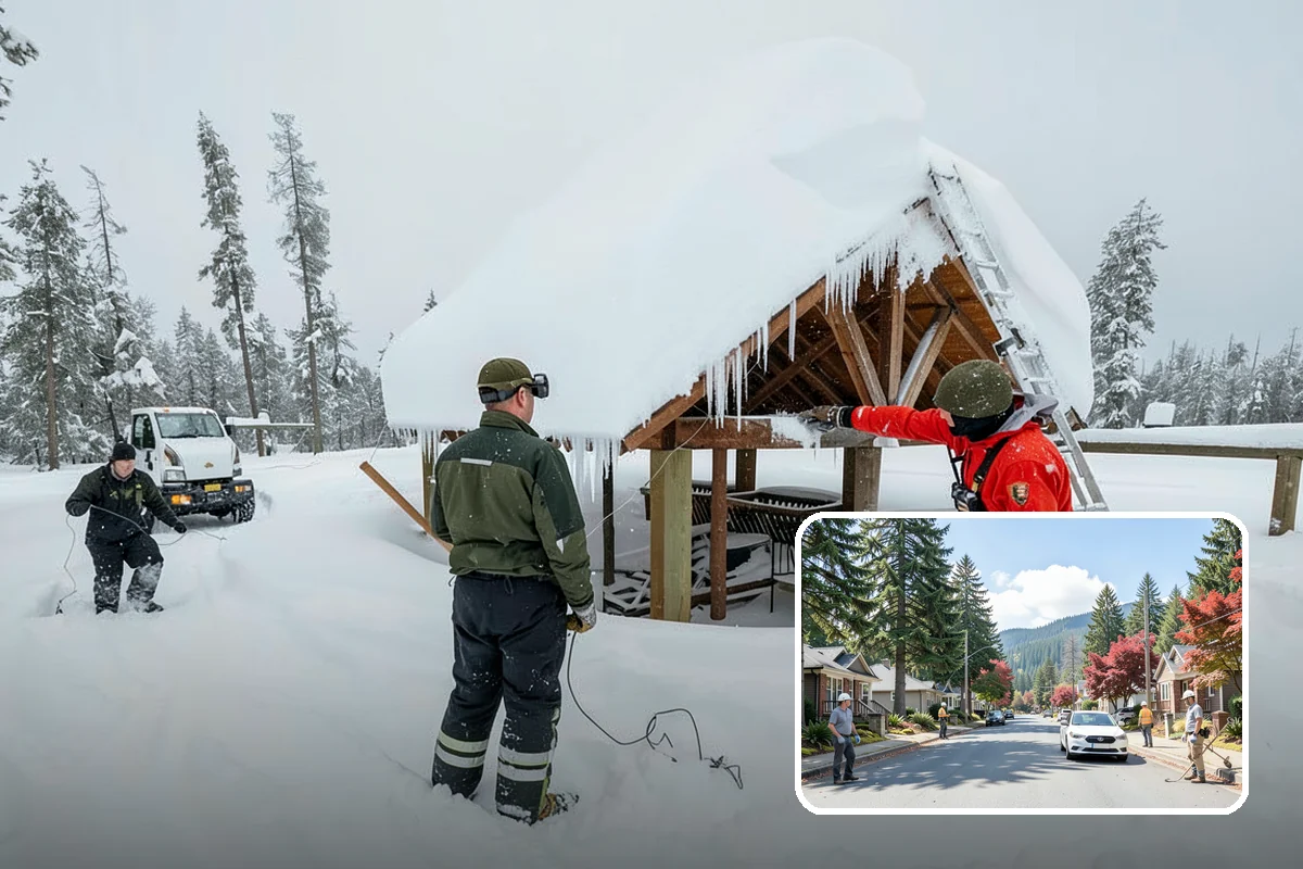 Industrial Facility Parking Lot Snow Removal in Hunts Point, King County, WA - Large lots and truck approaches stay open to protect production