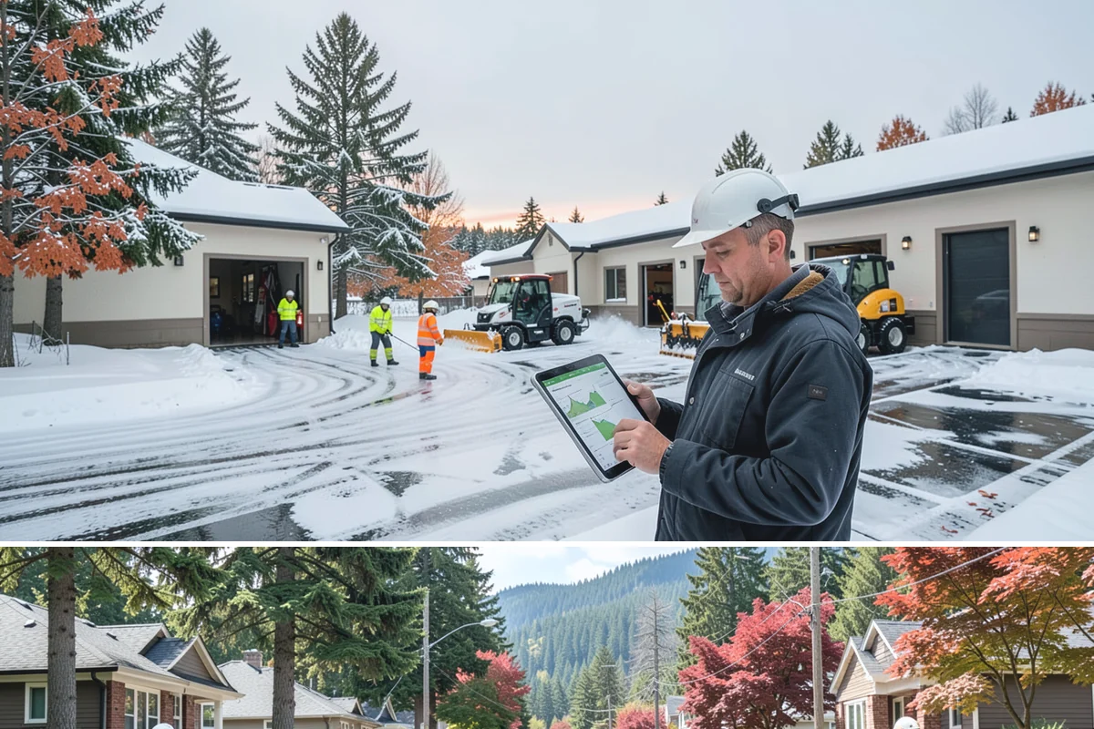 Industrial Facility Parking Lot Snow Removal in Hunts Point, King County, WA - Industrial lots in the Puget Sound region need the most winter clearing from December through February, when cold snaps threaten...