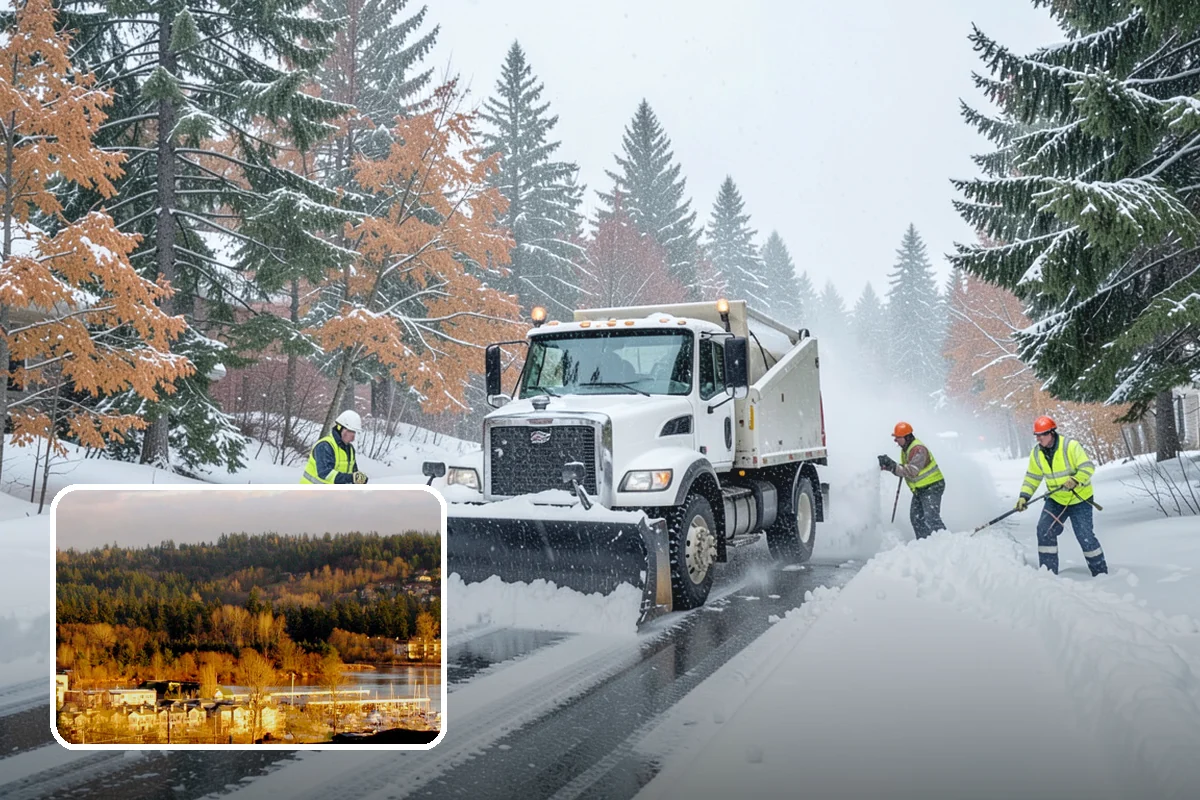 Industrial Facility Parking Lot Snow Removal in Kenmore, King County, WA - Large lots and truck approaches stay open to protect production