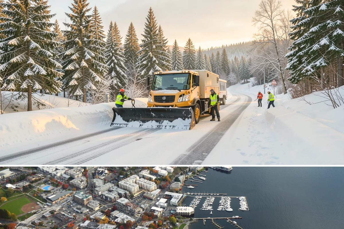 Industrial Facility Parking Lot Snow Removal in Kirkland, King County, WA - Industrial lots in the Puget Sound region need the most winter clearing from December through February, when cold snaps threaten...