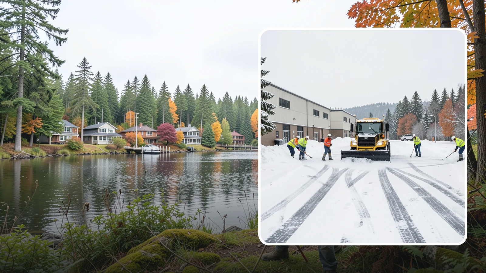 Industrial Facility Parking Lot Snow Removal in La Conner, Skagit County, WA - We clear large industrial lots and truck approaches so Western Washington operations keep running through winter weather.