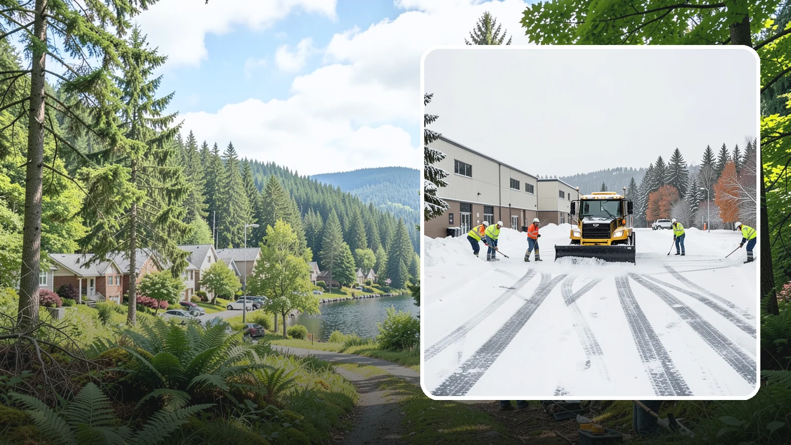 Industrial Facility Parking Lot Snow Removal in Lake Forest Park, King County, WA - We clear large industrial lots and truck approaches so Western Washington operations keep running through winter weather.