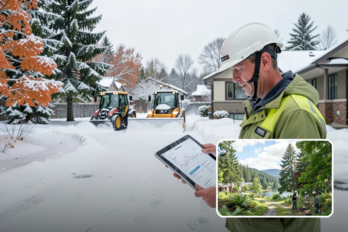 Industrial Facility Parking Lot Snow Removal in Lake Forest Park, King County, WA - Large lots and truck approaches stay open to protect production