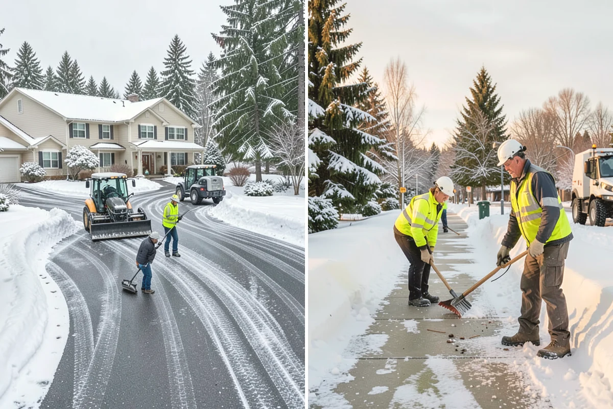 Industrial Facility Parking Lot Snow Removal in Lake Stevens, Snohomish County, WA - Survey yard parking, gate approaches, and truck turning areas