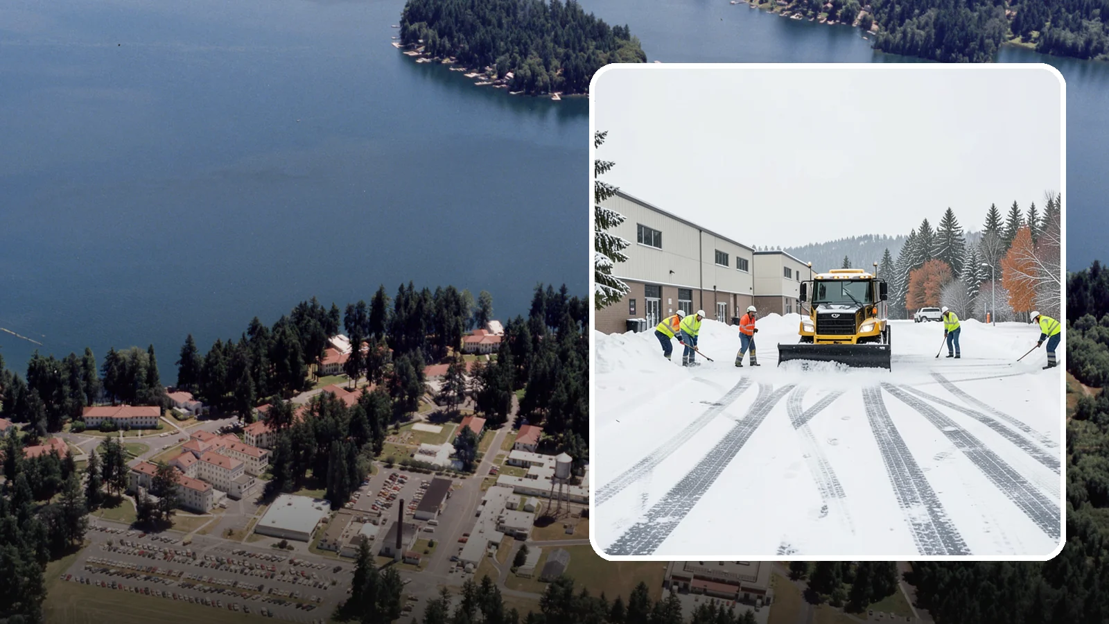 Industrial Facility Parking Lot Snow Removal in Lakewood, Pierce County, WA - We clear large industrial lots and truck approaches so Western Washington operations keep running through winter weather.