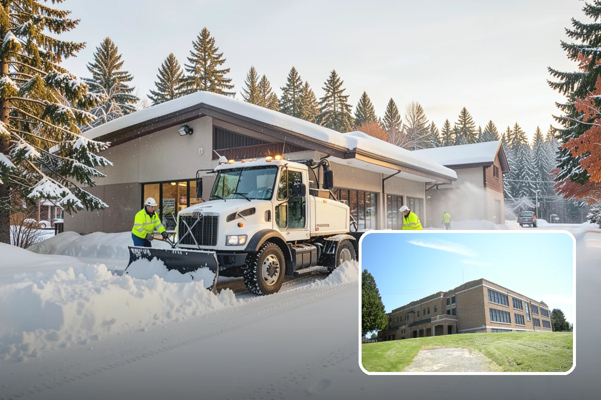 Industrial Facility Parking Lot Snow Removal in Maple Valley, King County, WA - Large lots and truck approaches stay open to protect production