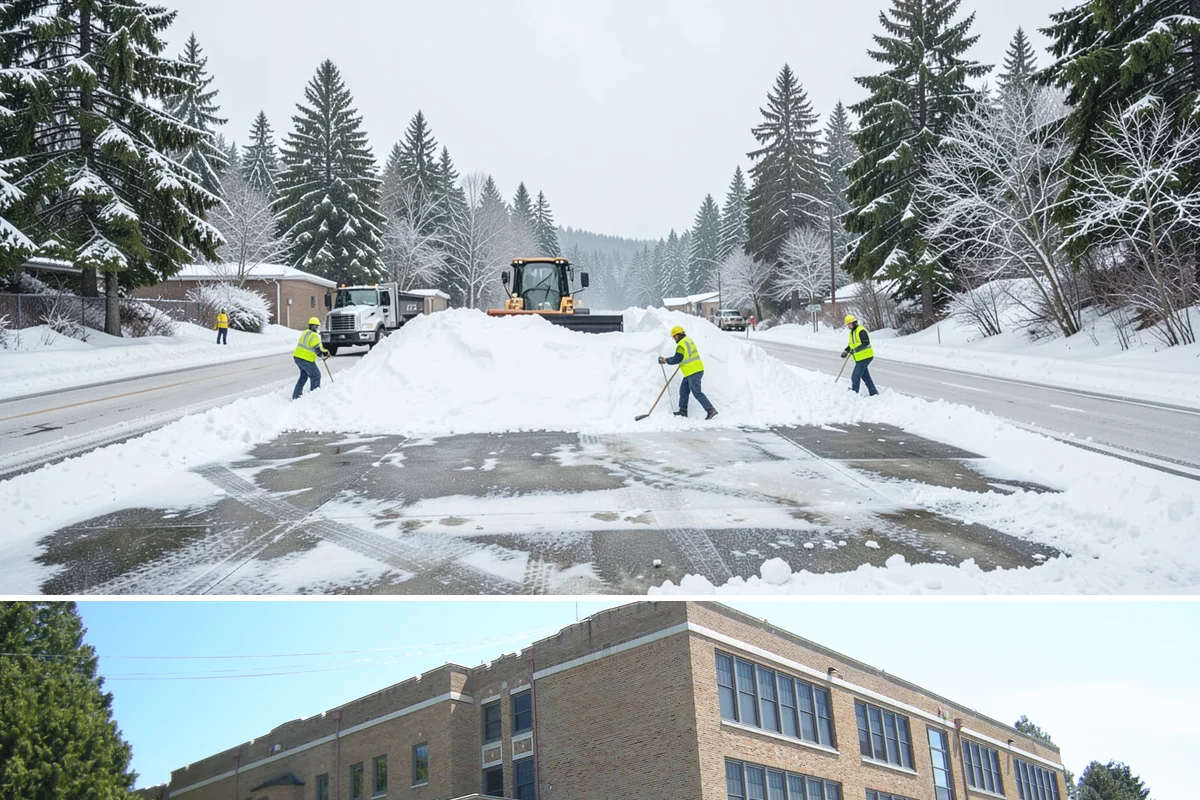 Industrial Facility Parking Lot Snow Removal in Maple Valley, King County, WA - Industrial lots in the Puget Sound region need the most winter clearing from December through February, when cold snaps threaten...