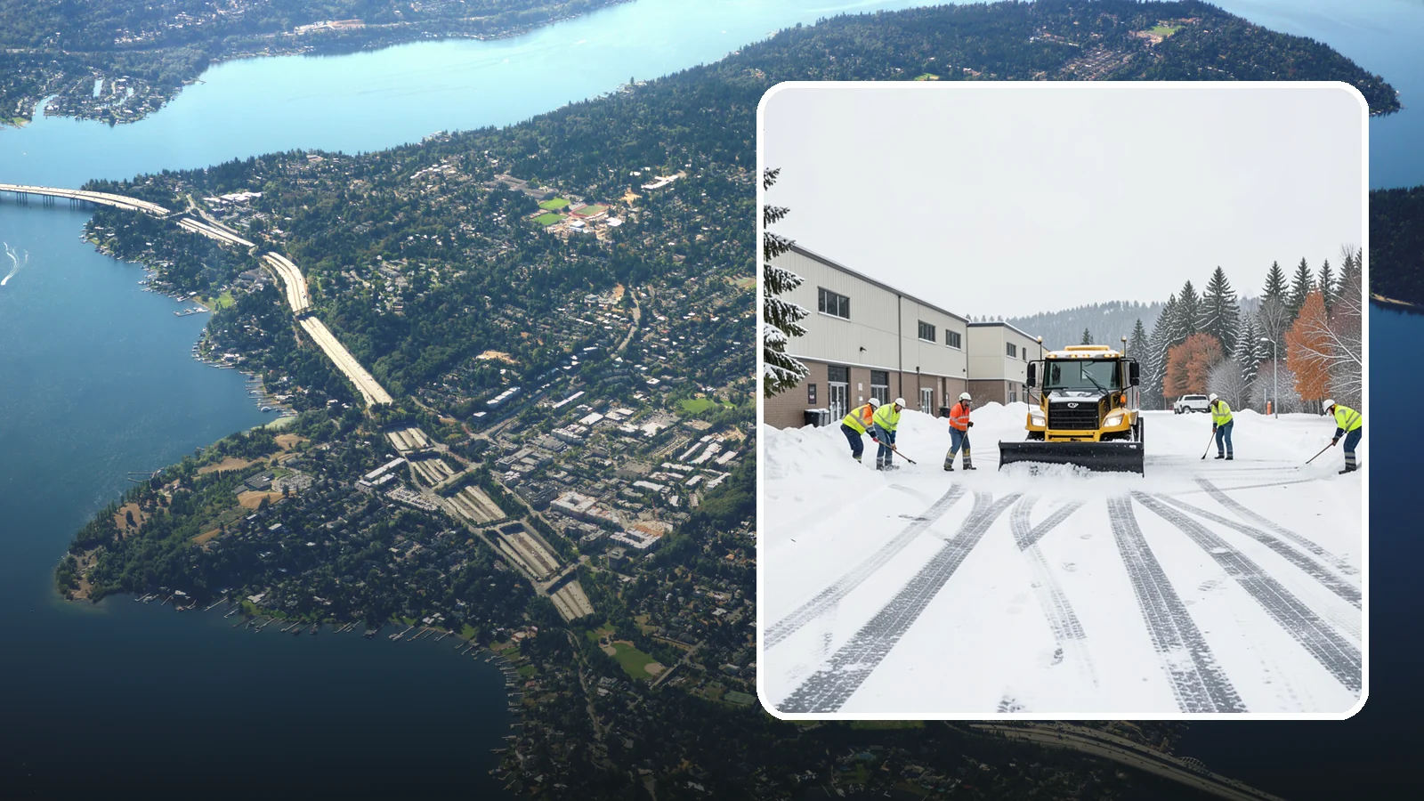 Industrial Facility Parking Lot Snow Removal in Mercer Island, King County, WA - We clear large industrial lots and truck approaches so Western Washington operations keep running through winter weather.