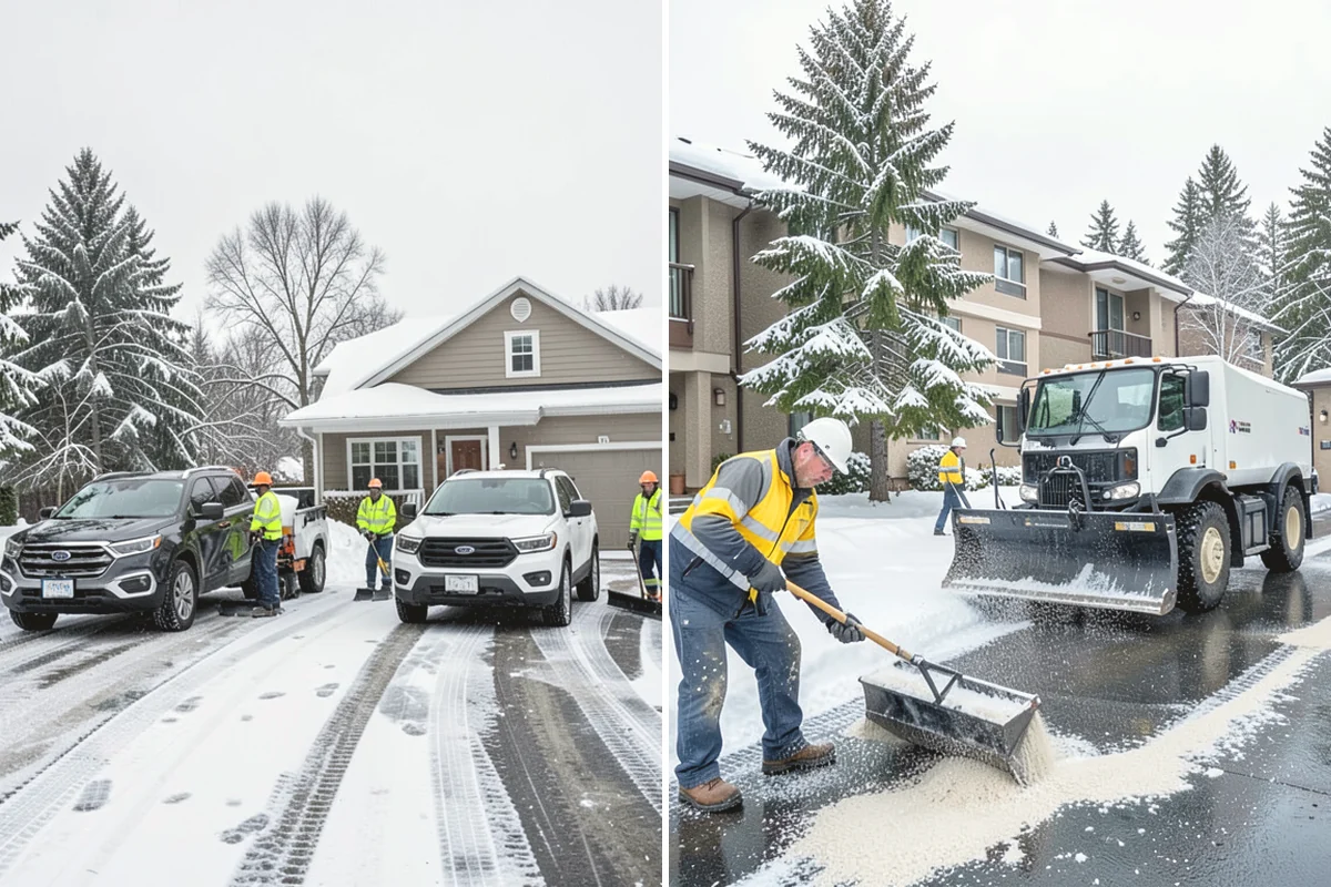 Industrial Facility Parking Lot Snow Removal in Mercer Island, King County, WA - Survey yard parking, gate approaches, and truck turning areas