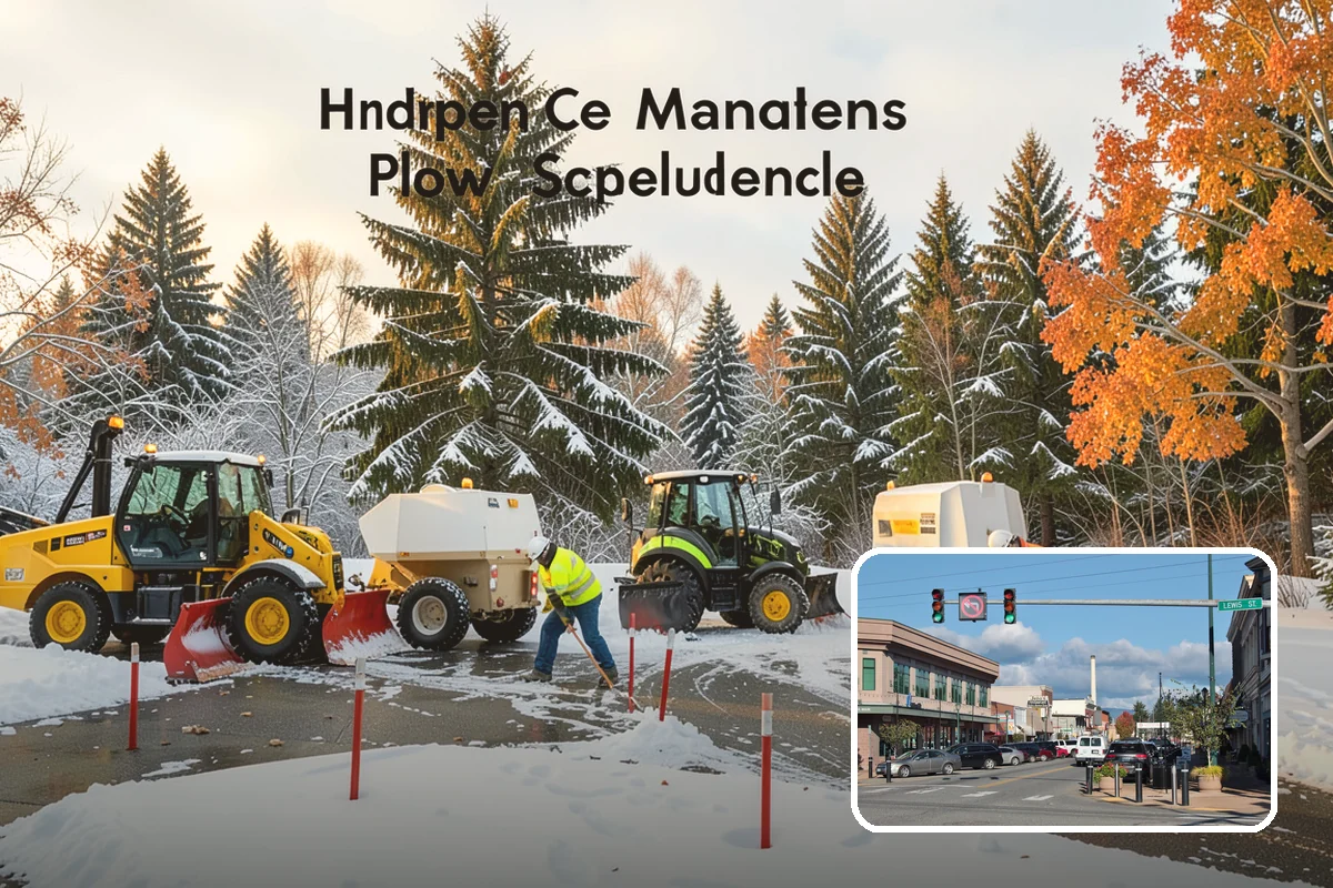 Industrial Facility Parking Lot Snow Removal in Monroe, Snohomish County, WA - Large lots and truck approaches stay open to protect production