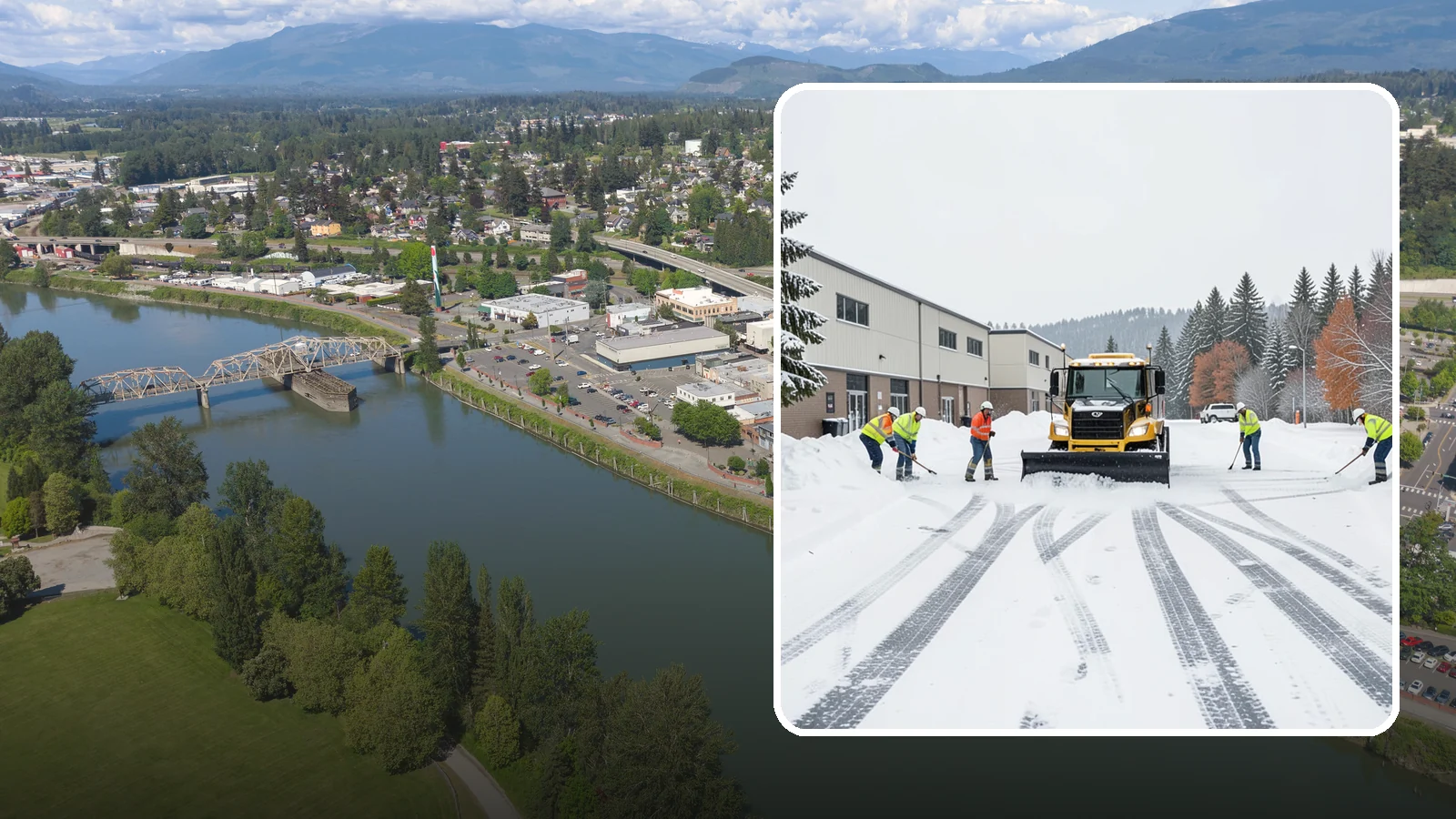 Industrial Facility Parking Lot Snow Removal in Mount Vernon, Skagit County, WA - We clear large industrial lots and truck approaches so Western Washington operations keep running through winter weather.