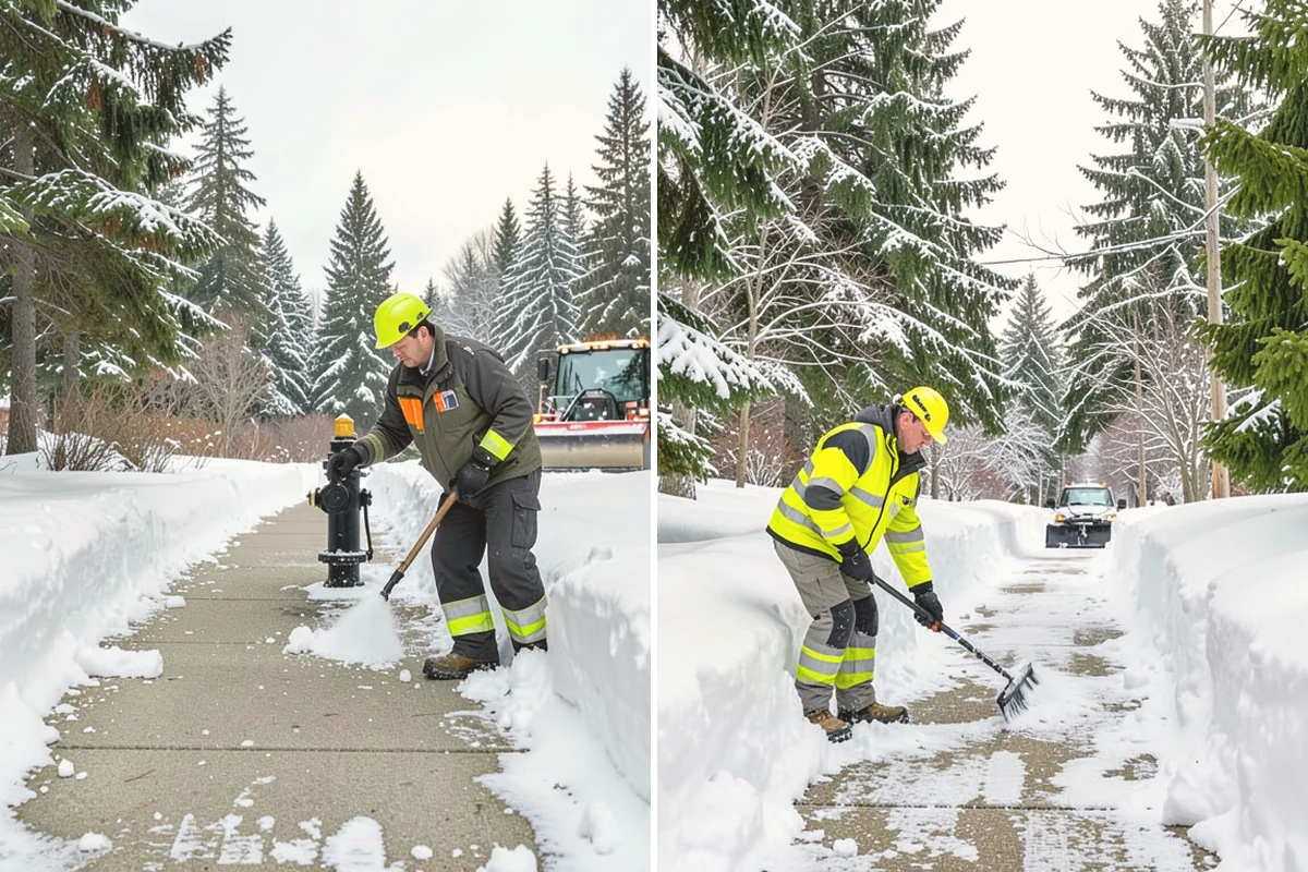 Industrial Facility Parking Lot Snow Removal in Mount Vernon, Skagit County, WA - Survey yard parking, gate approaches, and truck turning areas