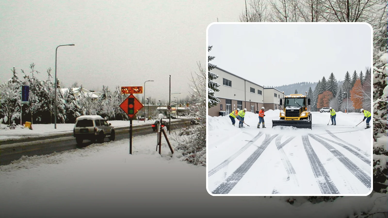 Industrial Facility Parking Lot Snow Removal in Newcastle, King County, WA - We clear large industrial lots and truck approaches so Western Washington operations keep running through winter weather.