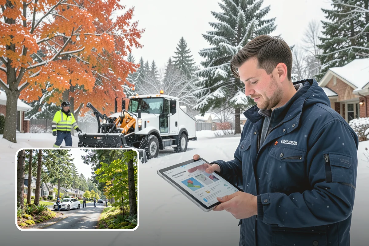 Industrial Facility Parking Lot Snow Removal in Normandy Park, King County, WA - Large lots and truck approaches stay open to protect production