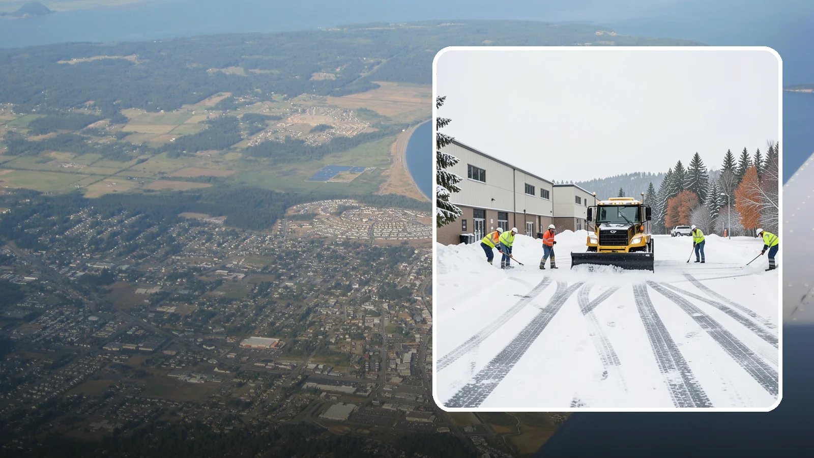 Industrial Facility Parking Lot Snow Removal in Oak Harbor, Island County, WA - We clear large industrial lots and truck approaches so Western Washington operations keep running through winter weather.