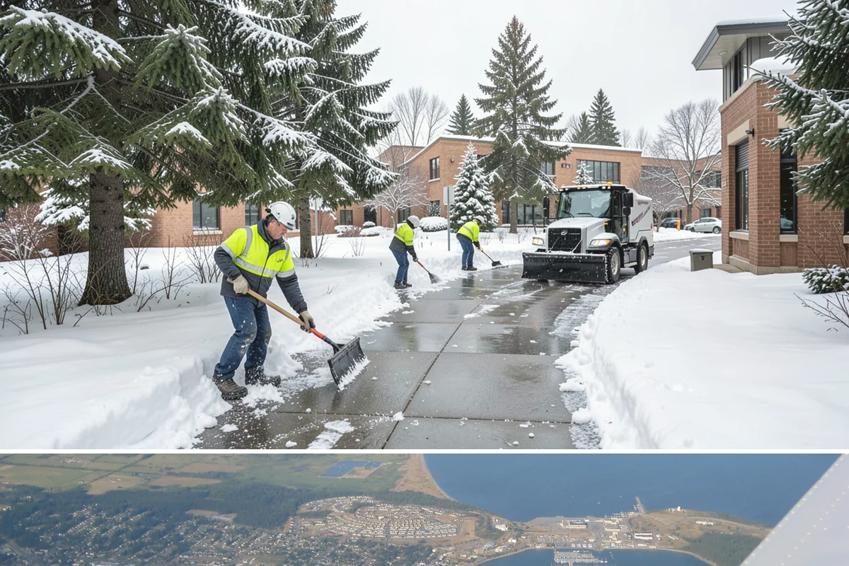 Industrial Facility Parking Lot Snow Removal in Oak Harbor, Island County, WA - Industrial lots in the Puget Sound region need the most winter clearing from December through February, when cold snaps threaten...