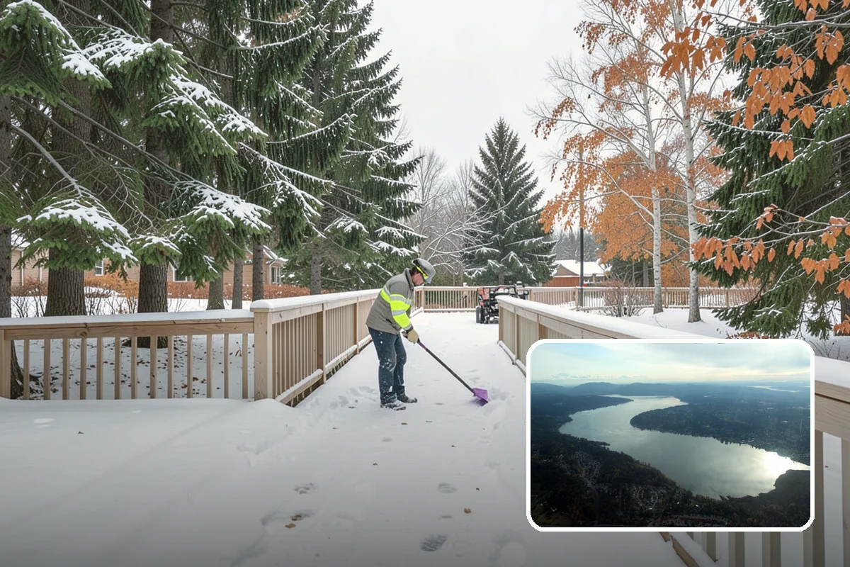 Industrial Facility Parking Lot Snow Removal in Sammamish, King County, WA - Large lots and truck approaches stay open to protect production
