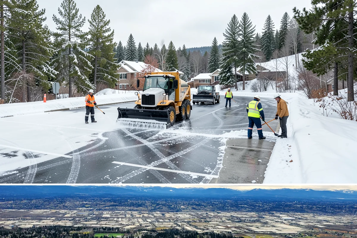 Industrial Facility Parking Lot Snow Removal in SeaTac, King County, WA - Industrial lots in the Puget Sound region need the most winter clearing from December through February, when cold snaps threaten...