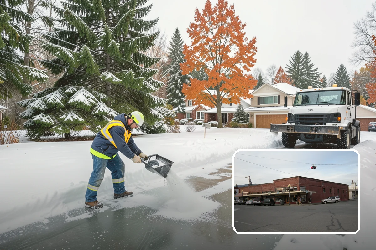 Industrial Facility Parking Lot Snow Removal in Sedro-Woolley, Skagit County, WA - Large lots and truck approaches stay open to protect production