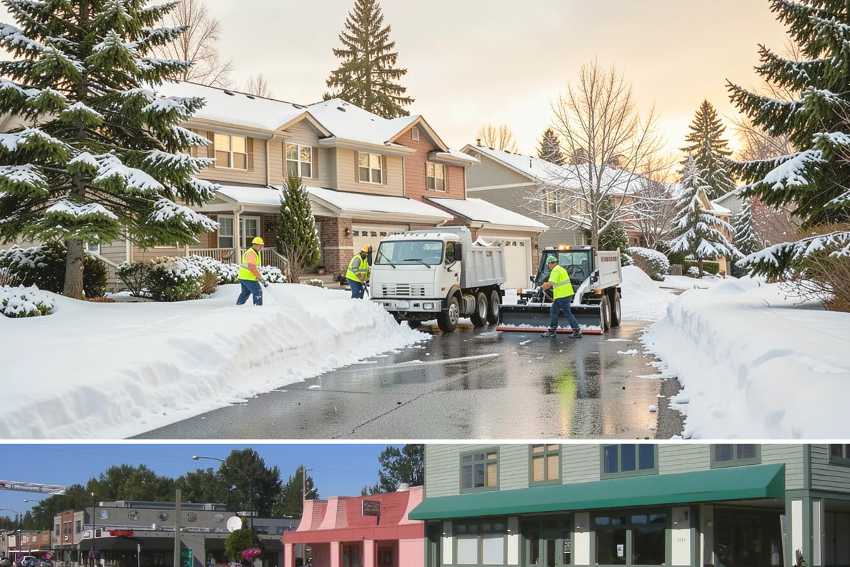 Industrial Facility Parking Lot Snow Removal in Snoqualmie, King County, WA - Industrial lots in the Puget Sound region need the most winter clearing from December through February, when cold snaps threaten...