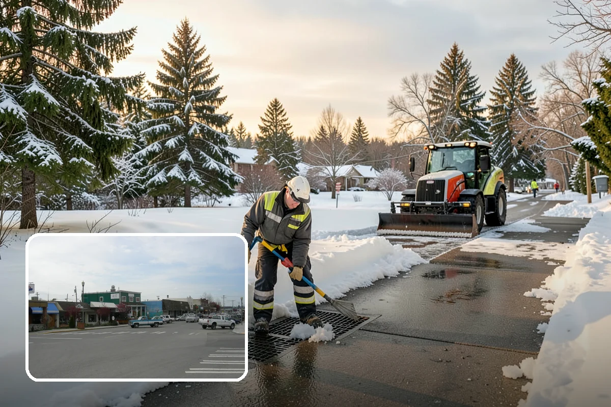 Industrial Facility Parking Lot Snow Removal in Stanwood, Snohomish County, WA - Large lots and truck approaches stay open to protect production