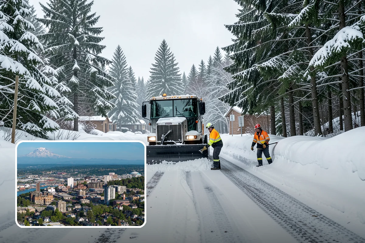 Industrial Facility Parking Lot Snow Removal in Tacoma, Pierce County, WA - Large lots and truck approaches stay open to protect production