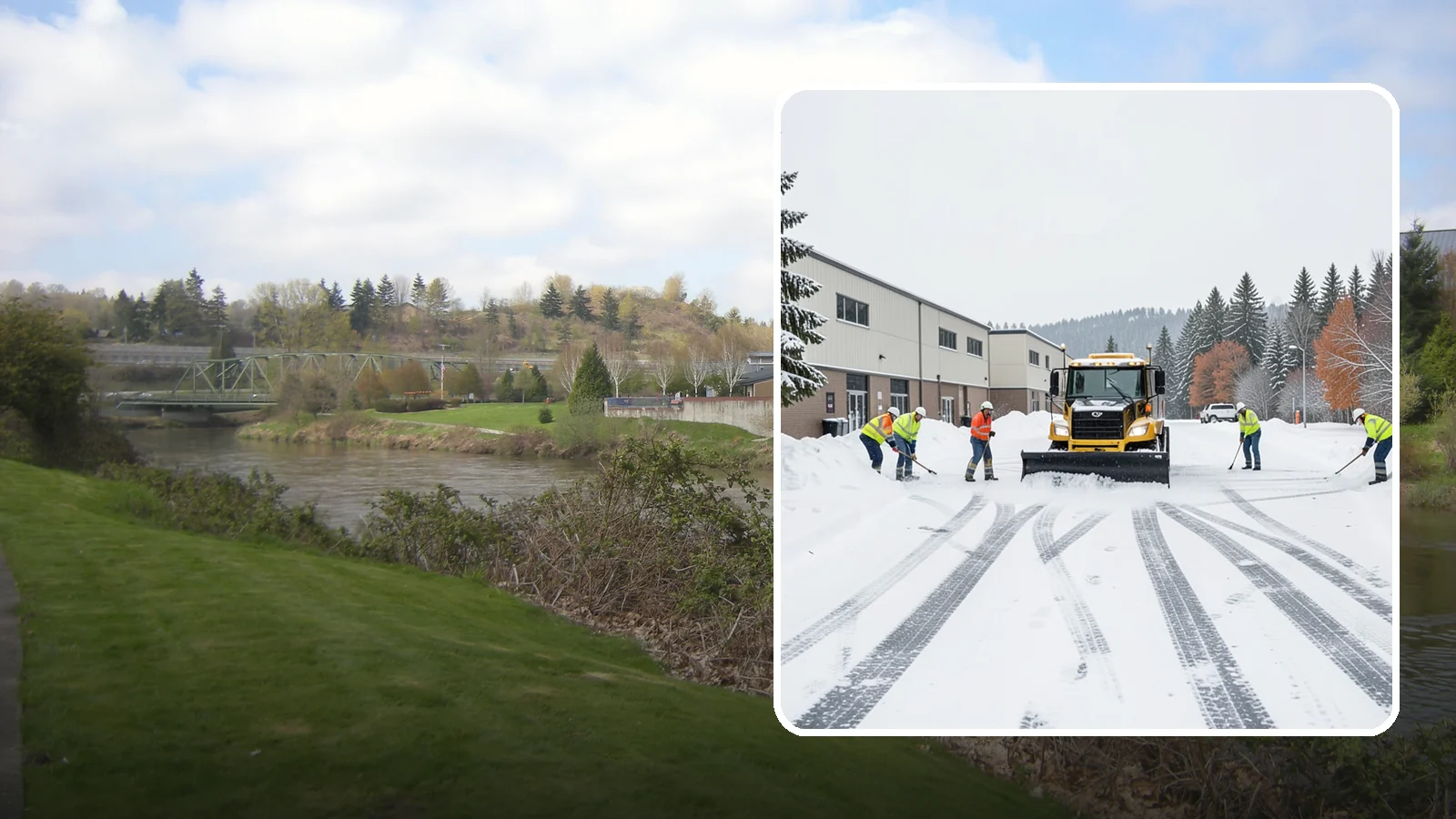 Industrial Facility Parking Lot Snow Removal in Tukwila, King County, WA - We clear large industrial lots and truck approaches so Western Washington operations keep running through winter weather.