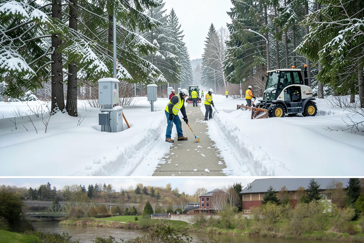 Industrial Facility Parking Lot Snow Removal in Tukwila, King County, WA - Industrial lots in the Puget Sound region need the most winter clearing from December through February, when cold snaps threaten...