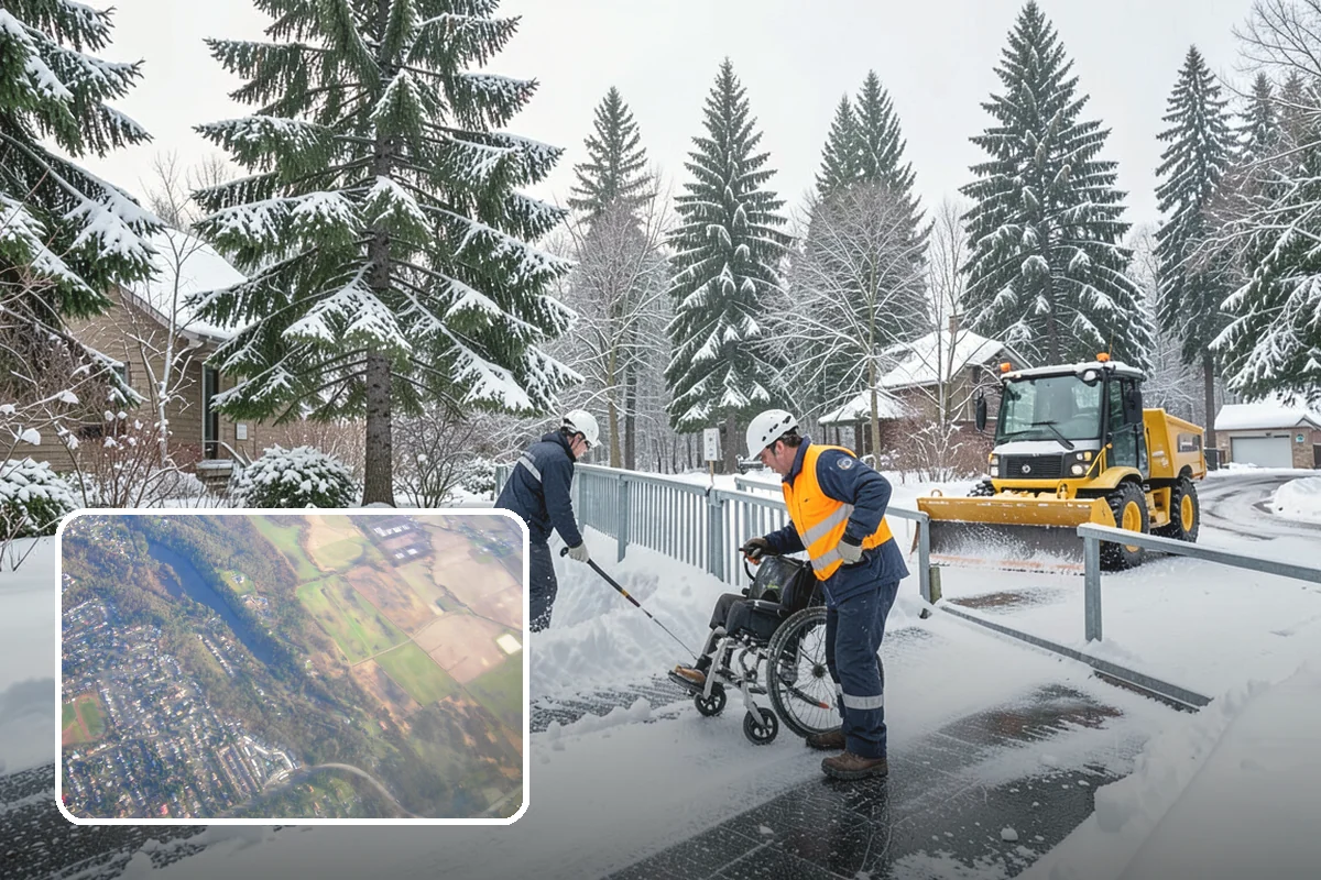 Industrial Facility Sidewalk Clearing in Algona, King County, WA - Reduces Washington L and I worker injury claims and lost time
