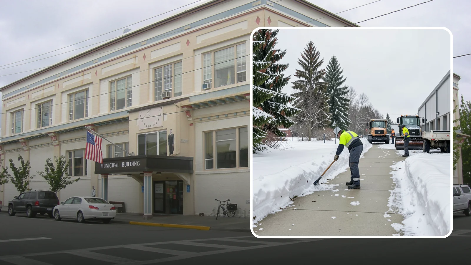Industrial Facility Sidewalk Clearing in Anacortes, Skagit County, WA - Worker-safety sidewalk clearing for Western Washington industrial facilities, keeping crew walkways between buildings and lots...