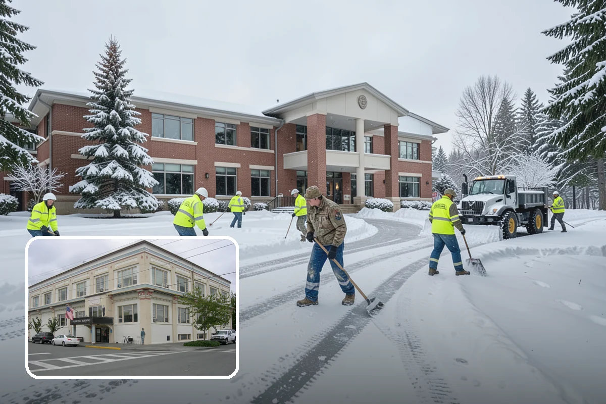 Industrial Facility Sidewalk Clearing in Anacortes, Skagit County, WA - Reduces Washington L and I worker injury claims and lost time
