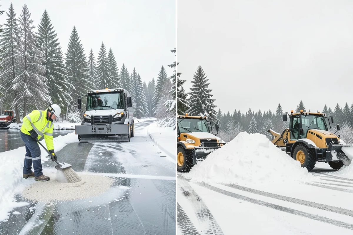 Industrial Facility Sidewalk Clearing in Anacortes, Skagit County, WA - Identify worker walkways between lots, gates, and buildings