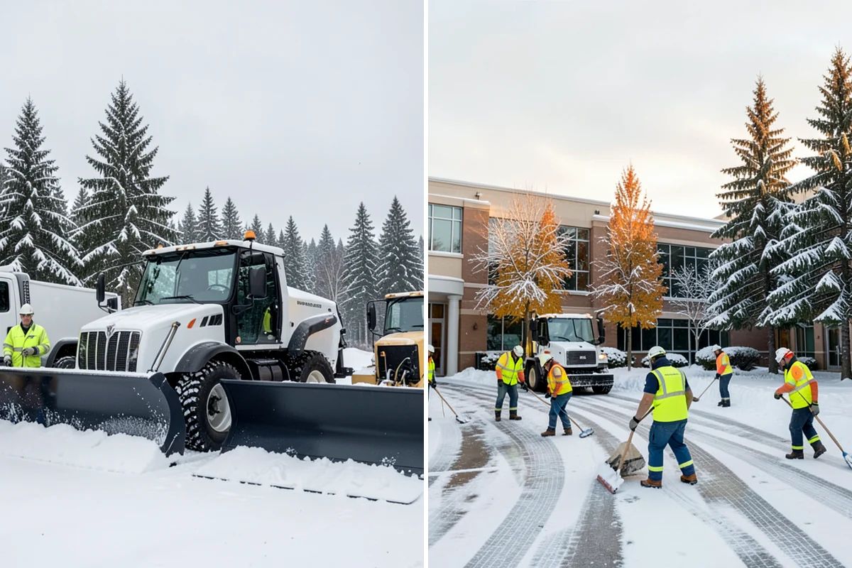Industrial Facility Sidewalk Clearing in Arlington, Snohomish County, WA - Identify worker walkways between lots, gates, and buildings